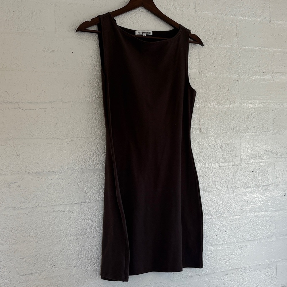 Reformation brown “mole” color mini dress